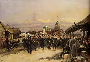 Edouard Prints: Singers of the 4th Rifle Battalion at Tsarskoe Selo