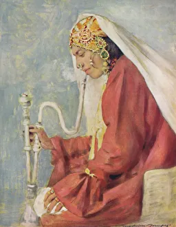 Huqqa Pipe Collection: A Singing Girl, 1903. Artist: Mortimer L Menpes