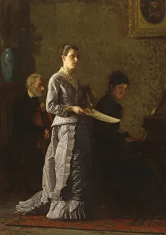 Melodrama Prints: Singing a Pathetic Song, 1881. Creator: Thomas Eakins