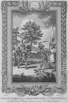 Canute I Gallery: Single Combat between King Edmund II and Canute the Great on the Isle of Abney, 1787