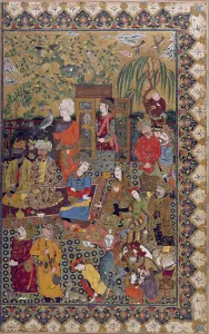 Single Leaf of Courtiers at a Reception of Shah `Abbas I, mid 11th century AH/AD 17th century. Creator: Unknown