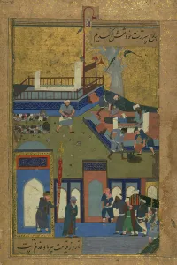Uzbekistan Prints: Single Leaf from Mantiq al-tayr by Farid al-din `Atta
