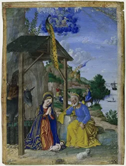 Verona Prints: Single Miniature: The Nativity, c. 1515. Creator: Girolamo dai Libri (Italian, 1474-1555)