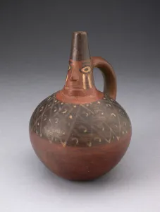 Face Paint Prints: Single Spout Bottle with Modeled Face on Neck, A. D. 700 / 1000. Creator: Unknown