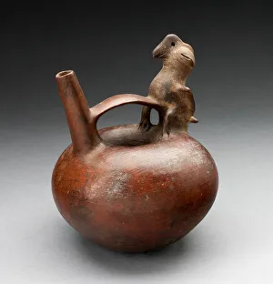 Single Spout Vessel with Bird Attached to Strap Handle, 200 B.C./A.D. 200 Single Spout Vessel with Bird Attached to Strap Handle, 200 B.C./A.D. 200