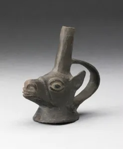 Llama Prints: Single Spout Vessel in the Form of the Head of a Llama