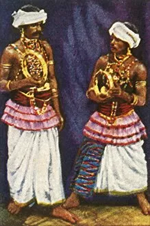 Sri Lankan Gallery: Sinhalese devil dancers from Ceylon, c1928. Creator: Unknown