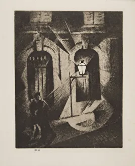 Christopher Richard Wynne Nevinson 18891946 Gallery: Sinister Paris Night, pub. 1929. Creator: Christopher Richard Wynne Nevinson 