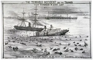 Princess Alice Prints: Sinking of the Princess Alice on the River Thames, 1878