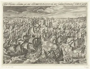 Armada Gallery: The sinking of the Spanish Armada in 1588, 1601. Artist: Anonymous