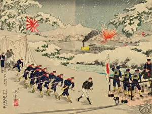 Explosion Gallery: Sino-Japanese War, Japan, 1895. Creator: Kobayashi Ikuhide