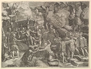 Blindfold Gallery: Sinon Deceiving the Trojans, mid-1540 s. Creator: Giorgio Ghisi
