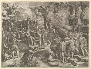 Blindfold Gallery: Sinon Deceiving the Trojans, mid-1540 s. Creator: Giorgio Ghisi