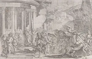 Testa Pietro Prints: Sinorix carried from the temple of Artemis trying to escape the effects of the poisoni