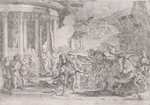 Sinorix carried from the temple of Artemis trying to escape the effects of the poisoni