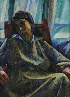 Futurism Prints: Sintesi plastica di figura seduta (Silvia), c1915. Creator: Boccioni; Umberto (1882-1916)
