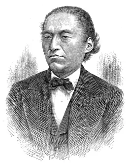 Diplomatic Prints: Sionii Iwakura, the Japanese Special Ambassador, 1872. Creator: Unknown