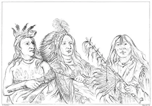 Myers And Co Prints: Sioux, 1841. Artist: Myers and Co