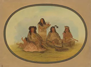 Council Gallery: The Sioux Chief with Several Indians, 1861 / 1869. Creator: George Catlin