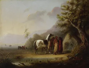 Sioux Prints: Sioux Indians in the Mountains, c1850. Creator: Alfred Jacob Miller