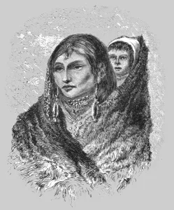 Sioux Prints: Sioux squaw; Ocean to Ocean, the Pacific railroad, 1875. Creator: Frederick Whymper