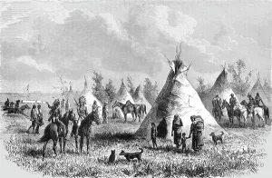 Wigwam Prints: Sioux village near Fort Laramie; Ocean to Ocean