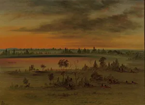 Chippeway Prints: A Sioux War Party, 1861 / 1869. Creator: George Catlin