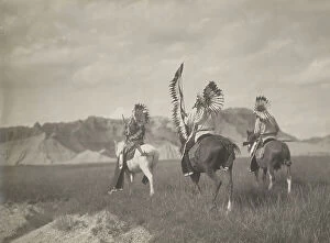 Warrior Collection: A Sioux war party, 1905. Creator: Edward Sheriff Curtis
