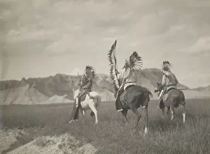 War Party Prints: A Sioux war party, 1905. Creator: Edward Sheriff Curtis