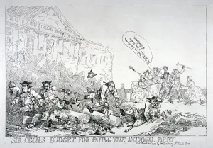 Chelsea Pensioner Gallery: Sir Cecils budget for paying the national debt, 1874