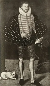 Charles Robert Leslie Fletcher Collection: Sir Christopher Hatton, (1909)