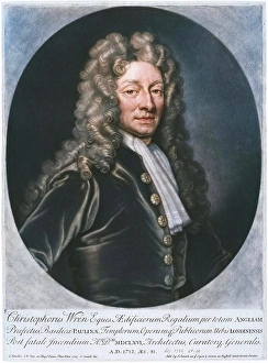 Architect Prints: Sir Christopher Wren, 1713. Creator: John Smith