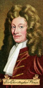 Architect Prints: Sir Christopher Wren, taken from a series of cigarette cards, 1935