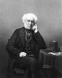 Brewster Gallery: Sir David Brewster, 19th century Scottish scientist, inventor and writer.Artist: DJ Pound