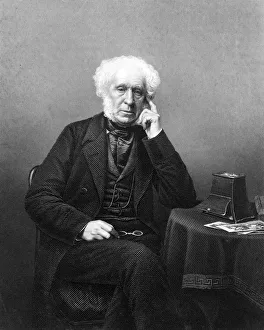 Pound Prints: Sir David Brewster, 19th century Scottish scientist, inventor and writer. Artist: DJ Pound