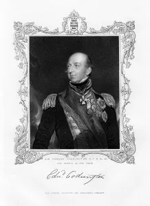Sir Edward Codrington, British admiral, 19th century.Artist: J Cochran Sir Edward Codrington, British admiral, 19th century.Artist: J Cochran