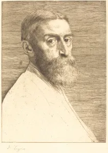Edward Poynter Prints: Sir Edward John Poynter, 1877. Creator: Alphonse Legros