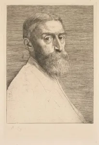 Alphonse Legros French Prints: Sir Edward Poynter, 1877. Creator: Alphonse Legros (French, 1837-1911)