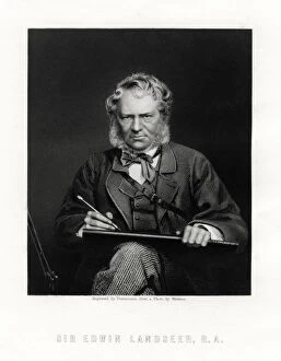Sir Edwin Henry Landseer (1802-1873), British painter, 19th century. Artist: W Holl