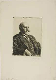 Capitalist Prints: Sir Ernest Cassel, 1909. Creator: Anders Leonard Zorn