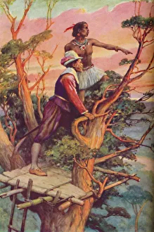 Sir Francis Gallery: Sir Francis Drake - The First Englishman To See The Pacific, c1925. Artist: Arthur Percy Dixon
