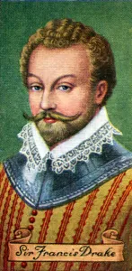 Hondius Prints: Sir Francis Drake, taken from a series of cigarette cards, 1935