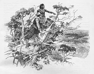 Sir Francis Gallery: Sir Francis Drakes first sight of the Pacific Ocean, 1578 (1908)