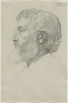 Alphonse Legros French Prints: Sir Frederick Leighton, 1878. Creator: Alphonse Legros (French, 1837-1911)