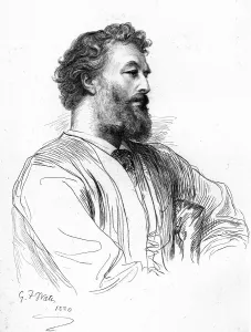 Watts George Frederick Prints: Sir Frederick Leighton, P.R.A. c1880-83. Creator: George Frederick Watts