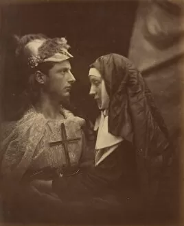 Cameron Collection: Sir Galahad and the Pale Nun, 1874. Creator: Julia Margaret Cameron
