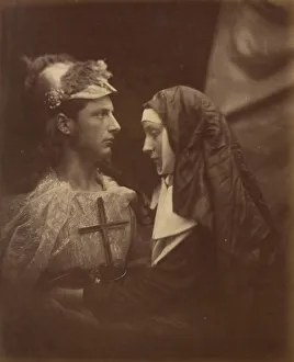Pre Raphaelite Prints: Sir Galahad and the Pale Nun, 1874. Creator: Julia Margaret Cameron