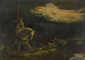Arthurian Legend Collection: Sir Galahad. The Quest for the Holy Grail. Artist: Hughes, Arthur (1832-1915)