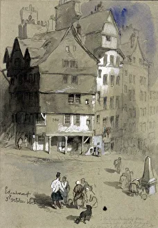 Sir George Prints: Sir George McKenzies house, Edinburgh, Scotland, 1845. Artist: Sir John Gilbert