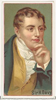 Souvenir Book Prints: Sir H. Davy, printers sample for the Worlds Inventors souvenir album (A25